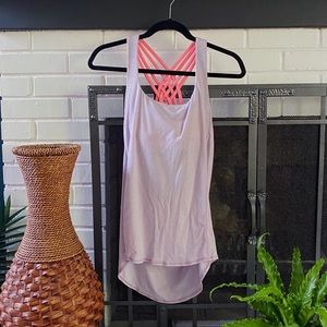 Lululemon Backless Wild Tank with Strappy Bra in Light Purple